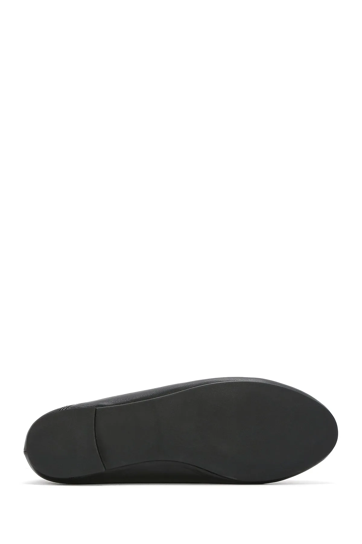 Kadın Siyah Deri Maskülen Loafer