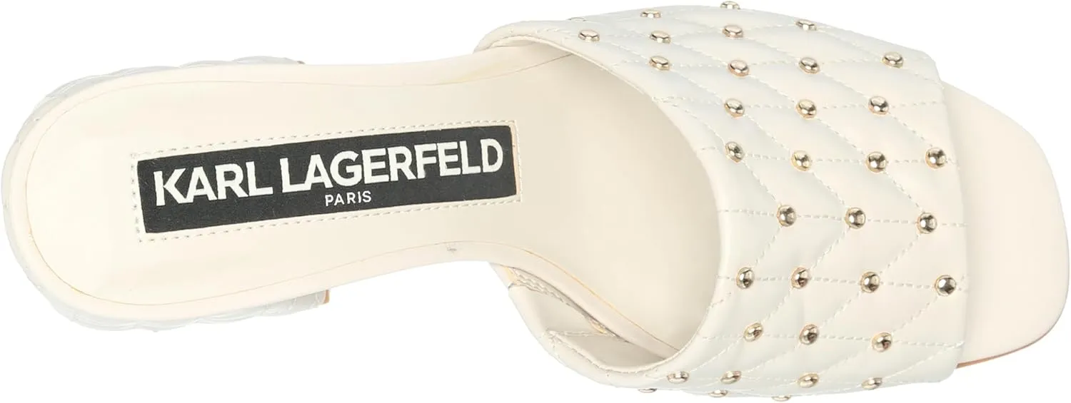 KARL LAGERFELD womens Shai Peep Toe Dress Sandal