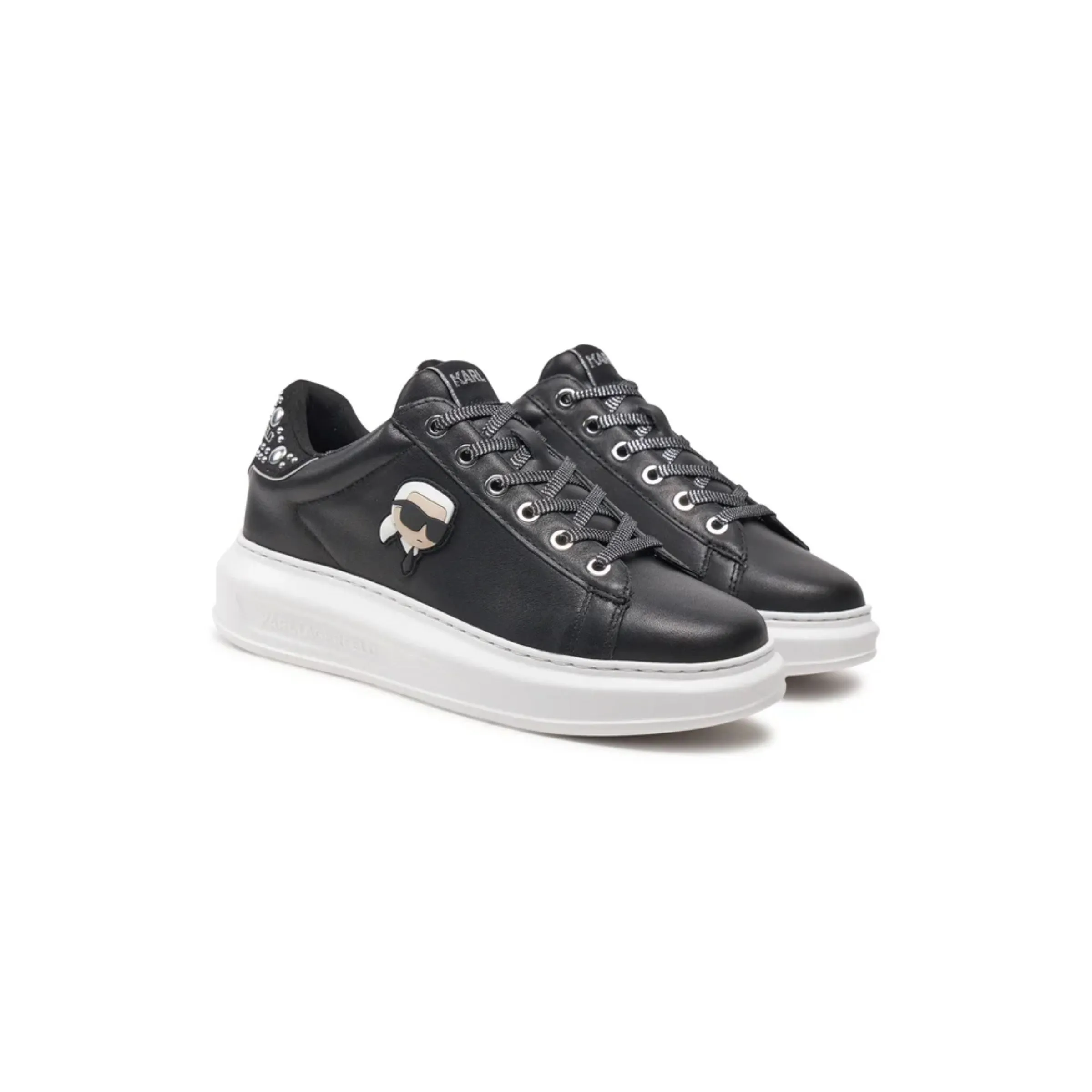 Karl Sneaker Ladies Sneaker Kapri Mirror Stud Black