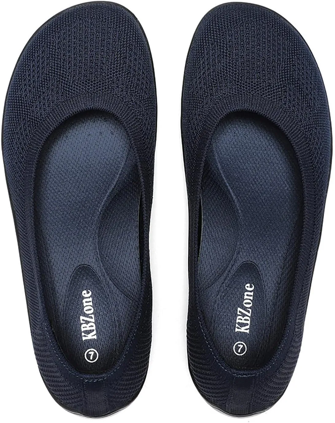 KBZone Women's Flats Slip on Ballet Flats Wide Toe Box Comfortable Walking Shoes