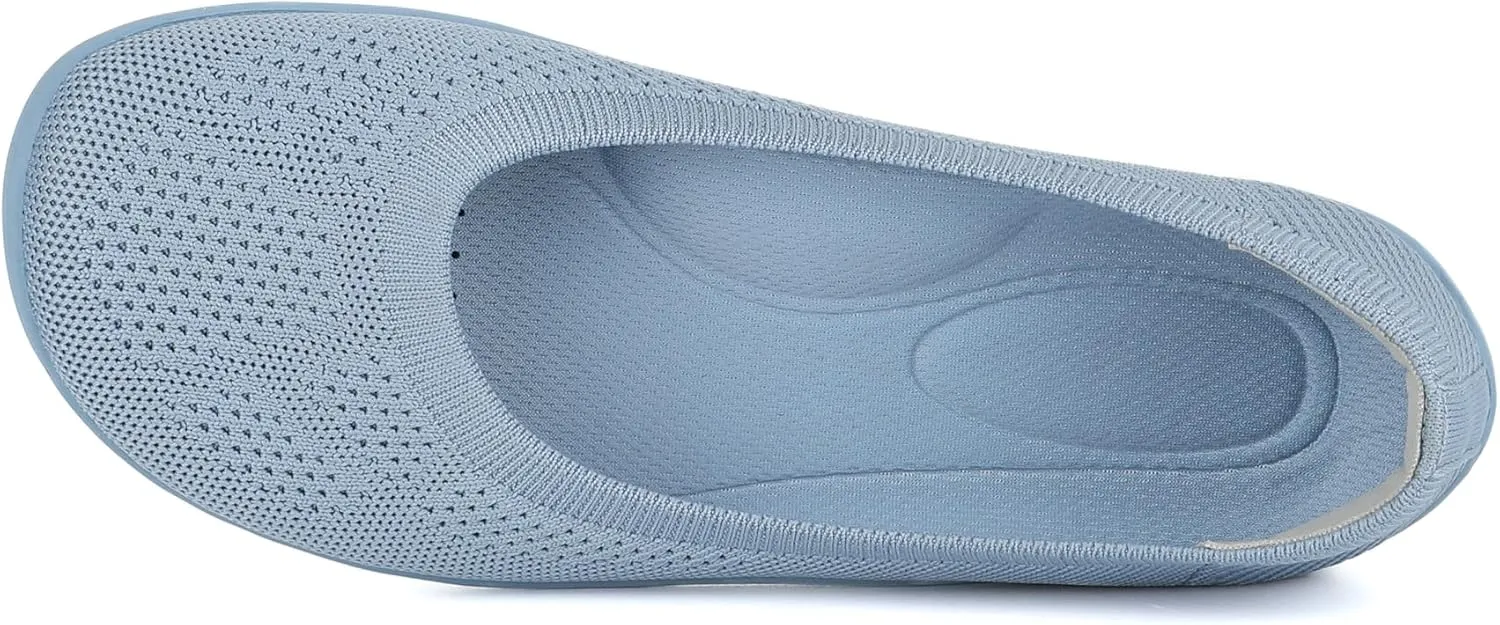 KBZone Women's Flats Slip on Ballet Flats Wide Toe Box Comfortable Walking Shoes