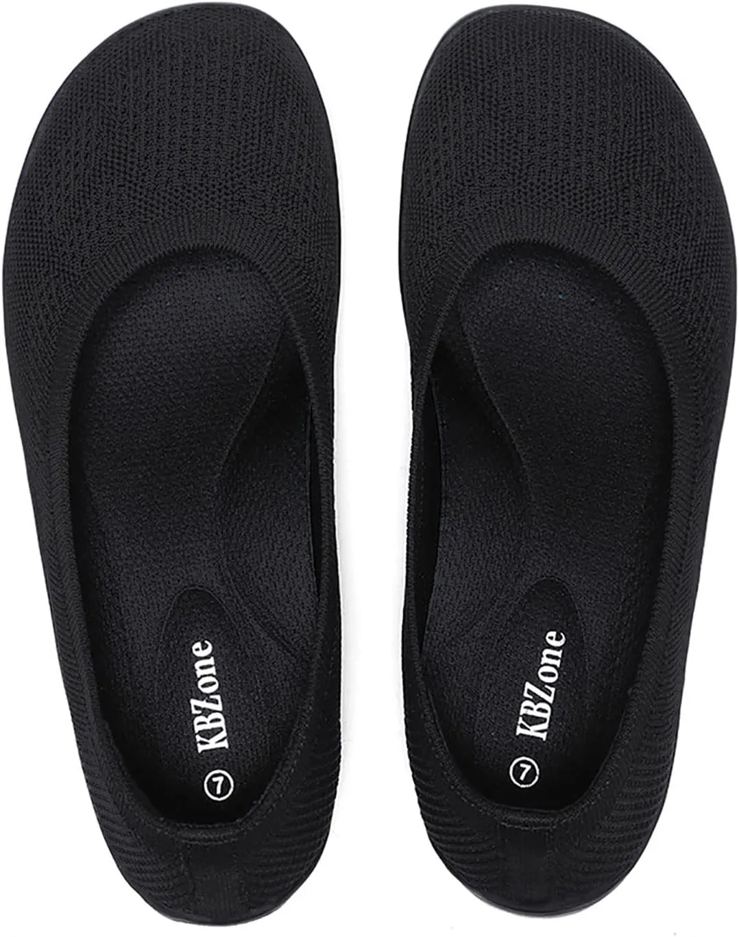 KBZone Women's Flats Slip on Ballet Flats Wide Toe Box Comfortable Walking Shoes