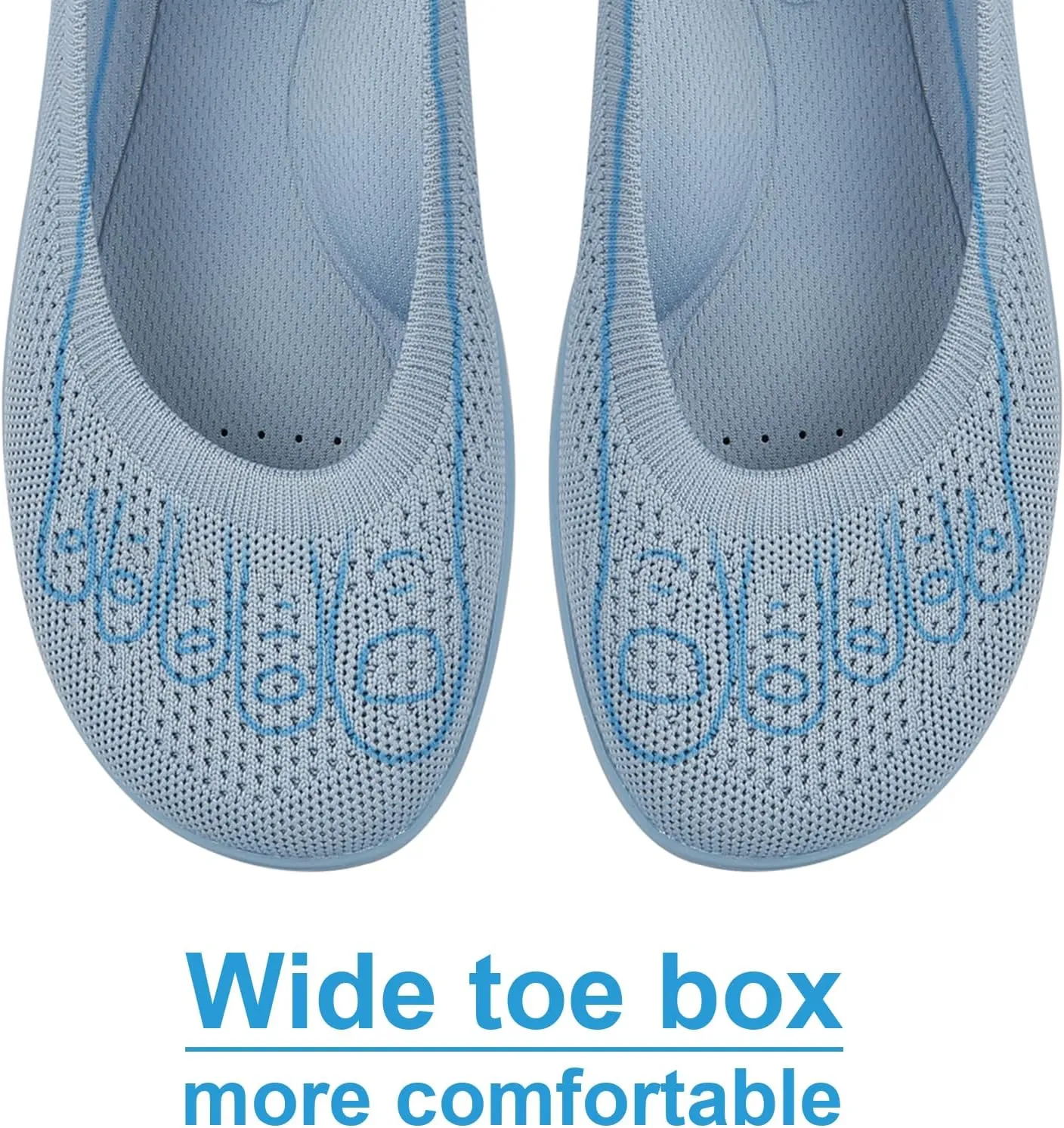 KBZone Women's Flats Slip on Ballet Flats Wide Toe Box Comfortable Walking Shoes