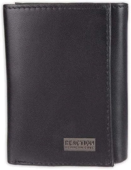 Kenneth Cole Men's Wallet-RFID Leather Slim Trifold with Id Window and Card Slots