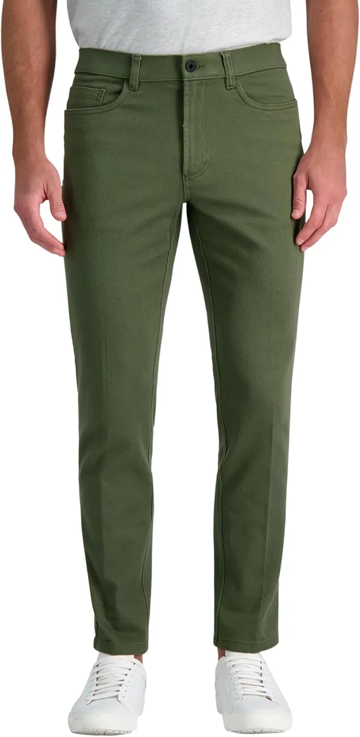Kenneth Cole REACTION Men's Flex Waist Slim Fit 5 Pocket Casual Pant-Regular and Big and Tall