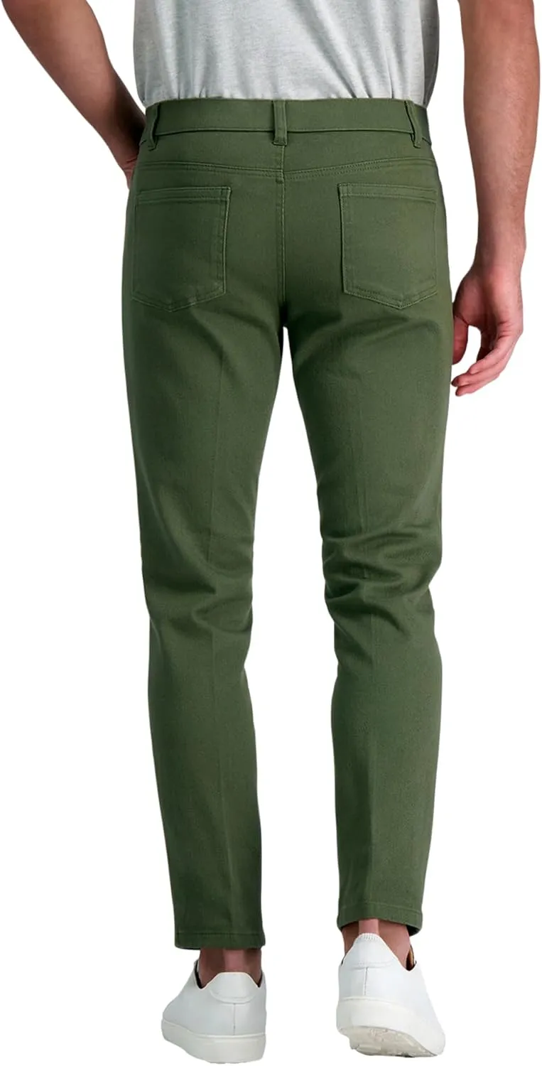 Kenneth Cole REACTION Men's Flex Waist Slim Fit 5 Pocket Casual Pant-Regular and Big and Tall