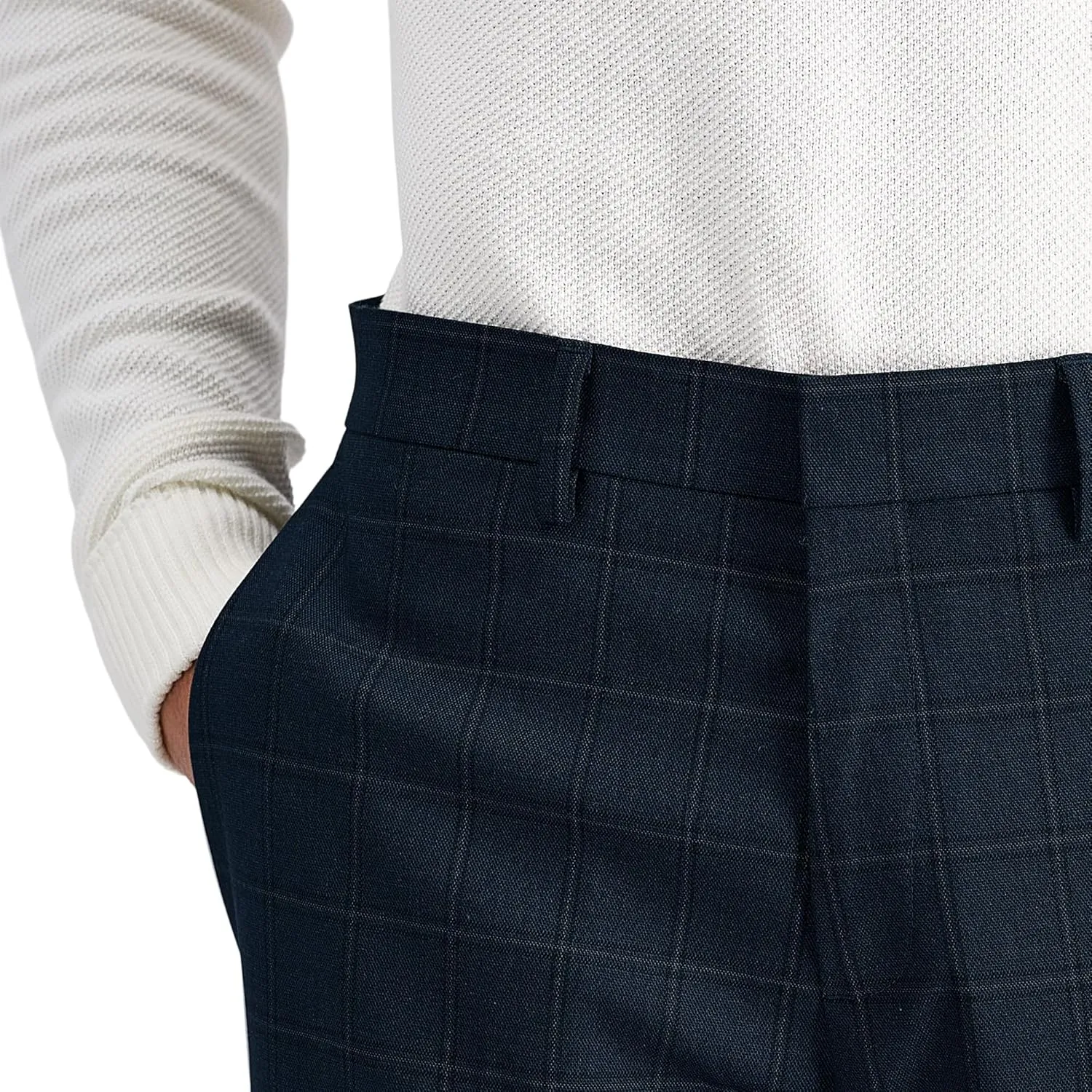 Kenneth Cole REACTION Men's Premium Flex Slim Fit Dress Pant-Patterns and Solids