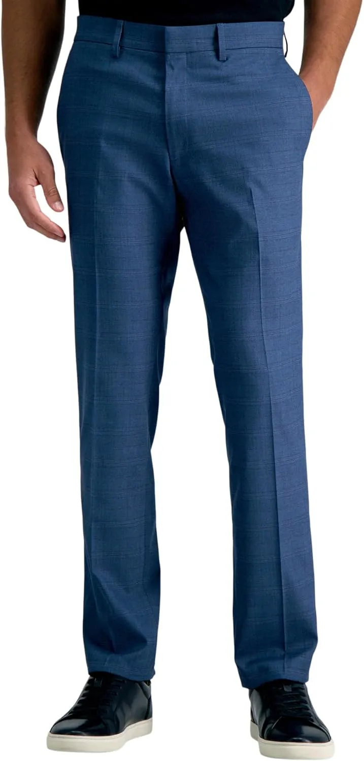 Kenneth Cole REACTION Men's Premium Flex Slim Fit Plaid Fabric Dress Pant