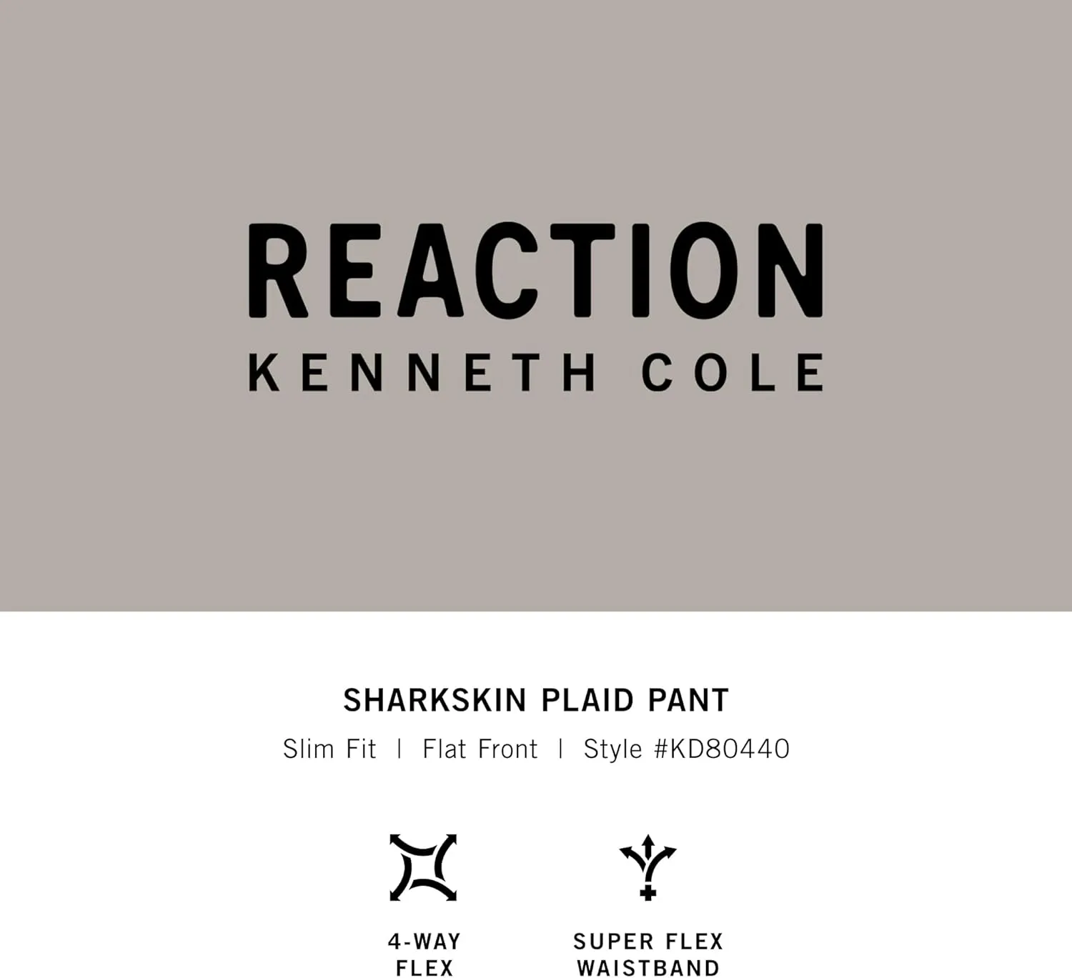 Kenneth Cole REACTION Men's Premium Flex Slim Fit Plaid Fabric Dress Pant