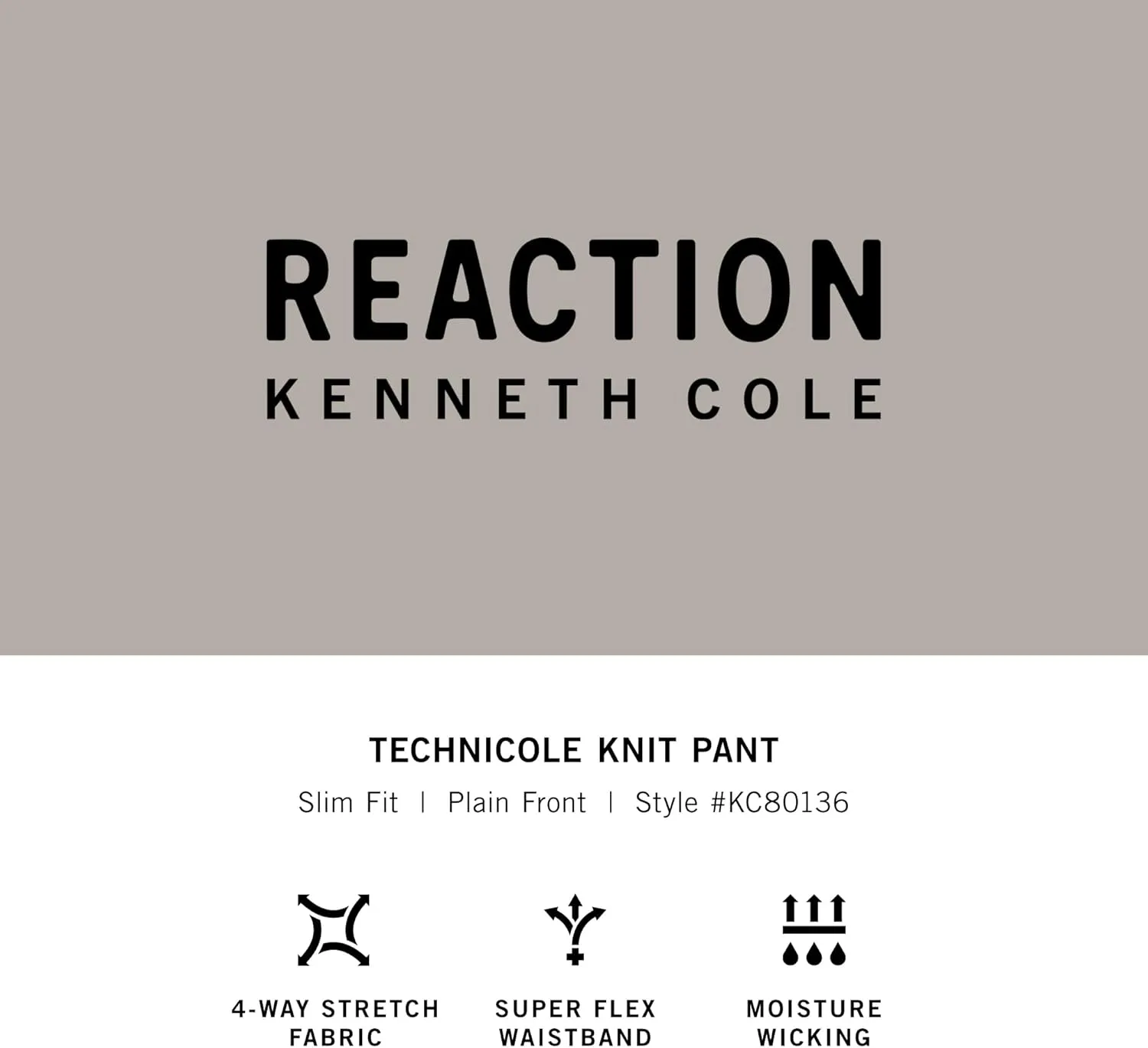 Kenneth Cole REACTION Men's Slim Fit Technicole Stretch Performance Casual Pant