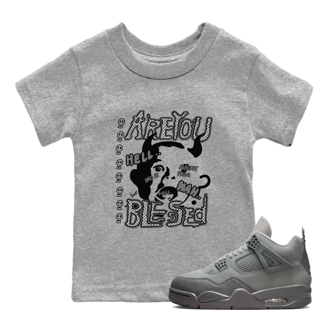 Kids 4 Jordan Wet Air Superior-grade Blessed Are - SNRT You Sneaker Tees 5G-enabled Cement