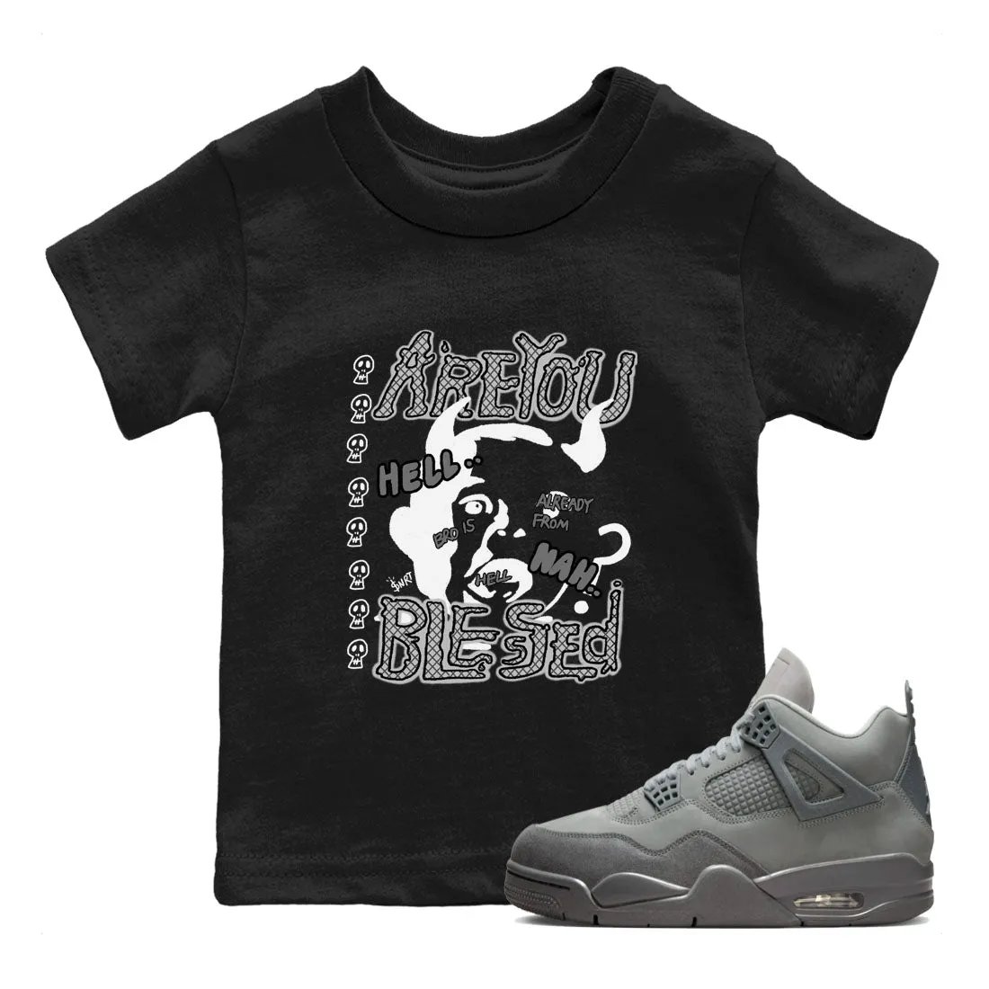 Kids 4 Jordan Wet Air Superior-grade Blessed Are - SNRT You Sneaker Tees 5G-enabled Cement
