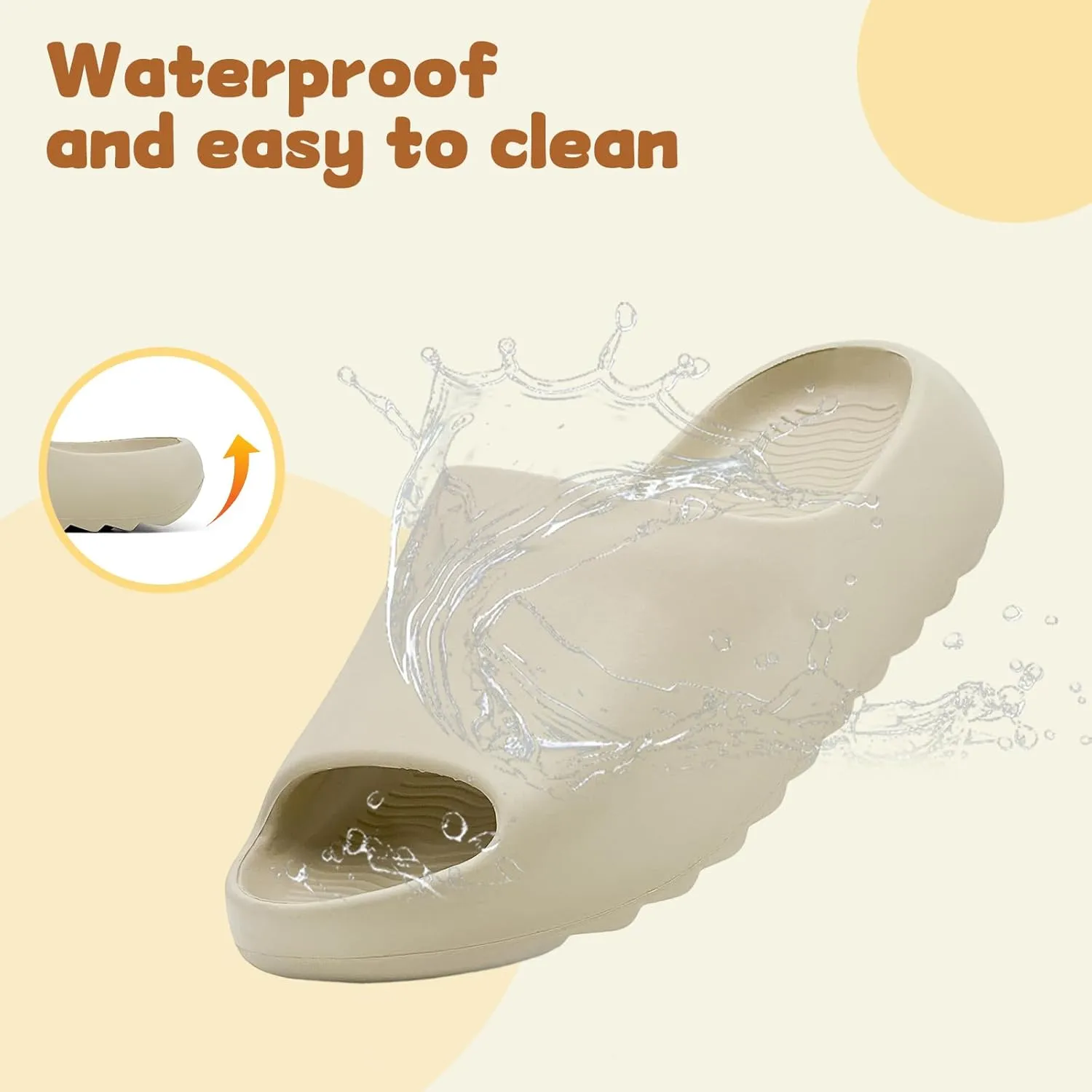 Kids Cloud Slides Slippers For Girls Boys,Pillow House Slippers Non-Slip Super Soft Quick Drying Shower Cushioned Slides Bathroom Thick Sole Sandals Indoor Outdoor Slippers