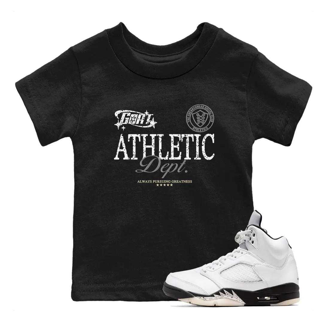 Kids Dept Tees White Air - Last chance offer Athletic Sneaker Goat Jordan 5 SNRT Multi-purpose Black