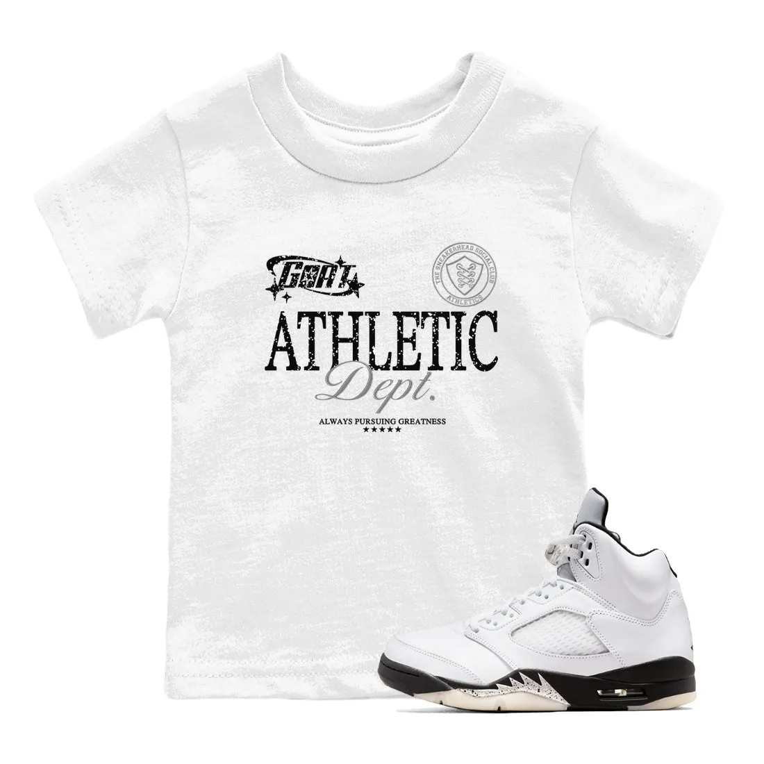 Kids Dept Tees White Air - Last chance offer Athletic Sneaker Goat Jordan 5 SNRT Multi-purpose Black