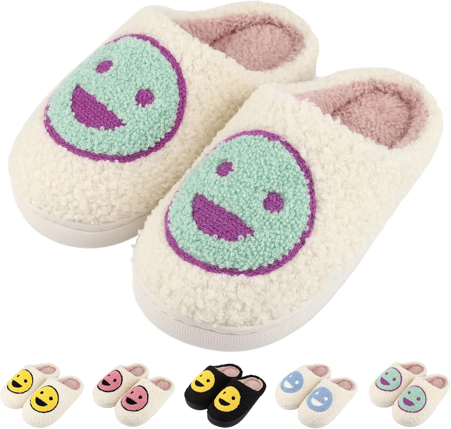 Kids Slippers丨Boys Girls Soft Plush Comfy Warm House Slippers丨Winter Indoor Outdoor Non-slip Fuzzy Flat Slides丨Slip-on Shoes