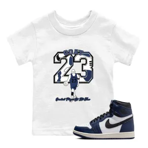 Kids Sneaker Player Tees Midnight Air Wireless-enabled Jordan 1 - SNRT Navy Goat Reliable delivery