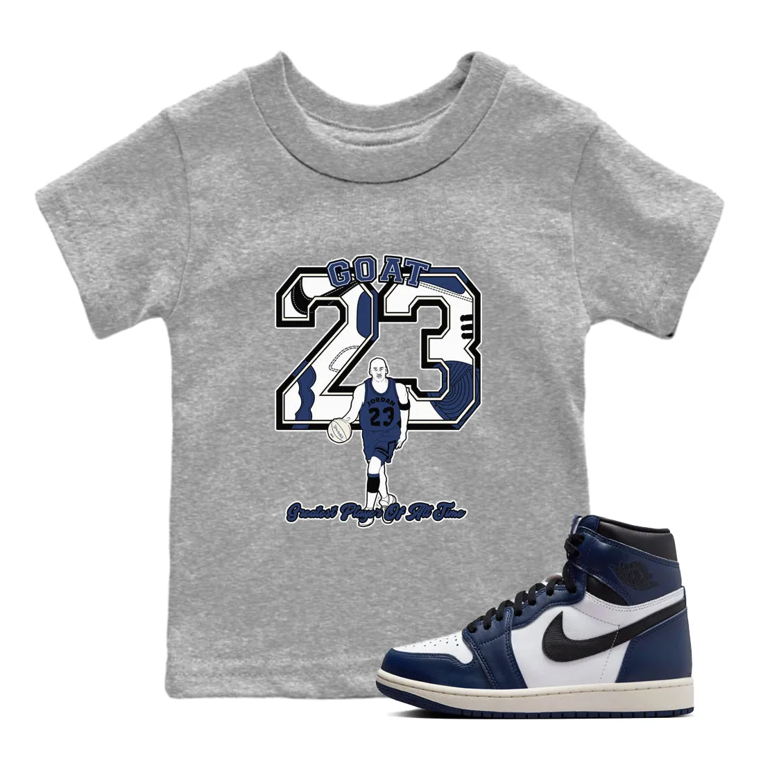 Kids Sneaker Player Tees Midnight Air Wireless-enabled Jordan 1 - SNRT Navy Goat Reliable delivery