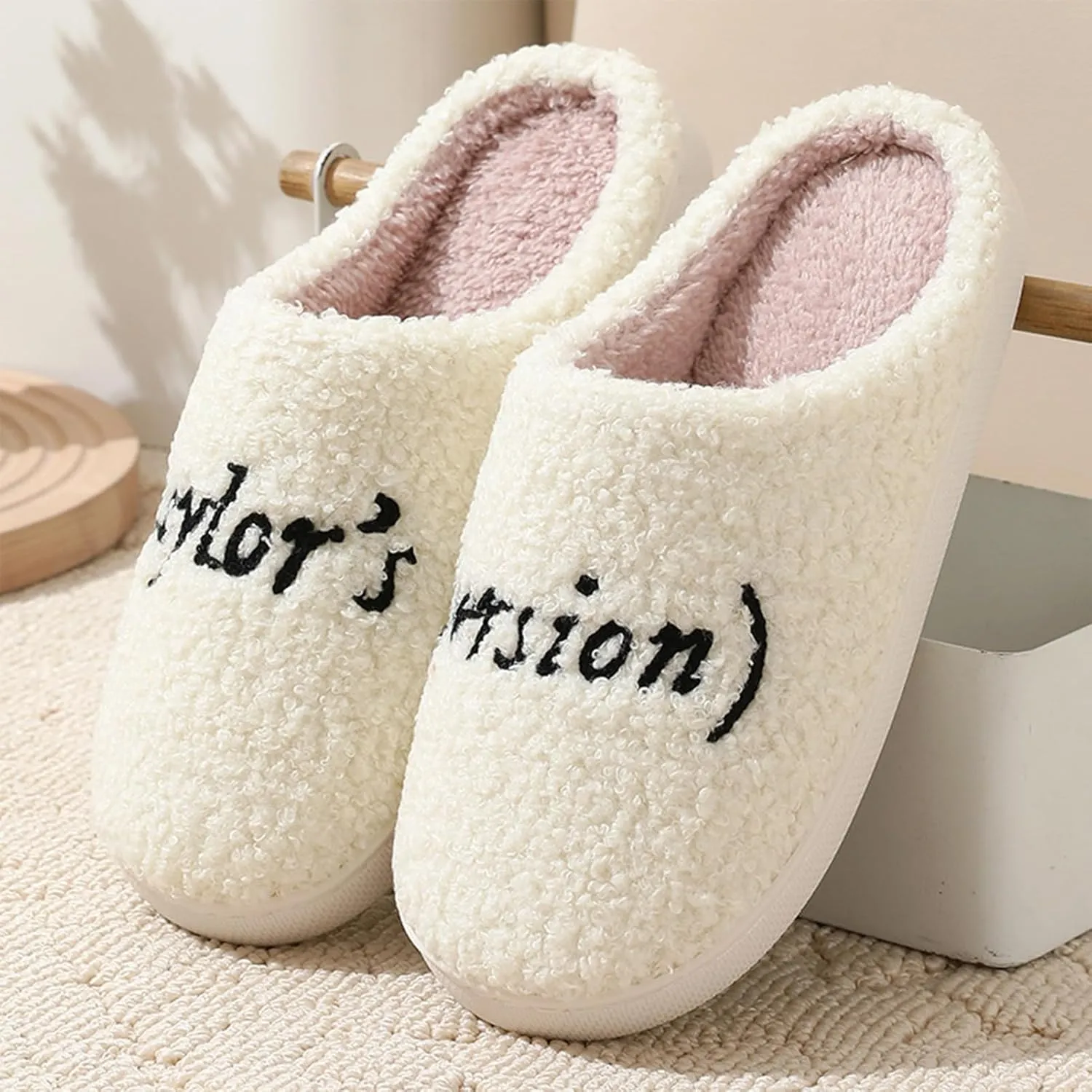 Kids Taylor Slippers for Boys Girls, 1989 Blue Version, Comfy Plush Warm Slip-on House Slippers for Big Little Kids, Cute Fuzzy Indoor