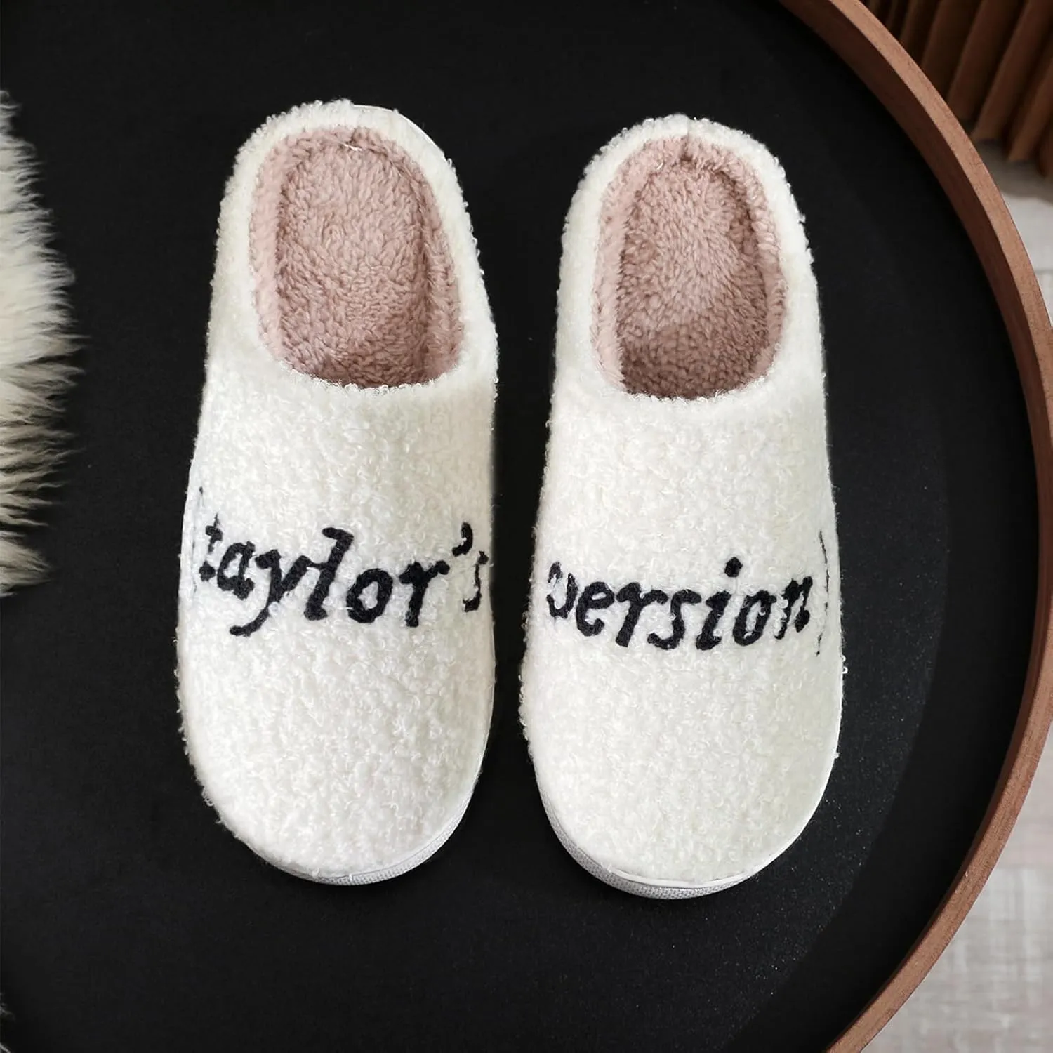 Kids Taylor Slippers for Boys Girls, 1989 Blue Version, Comfy Plush Warm Slip-on House Slippers for Big Little Kids, Cute Fuzzy Indoor