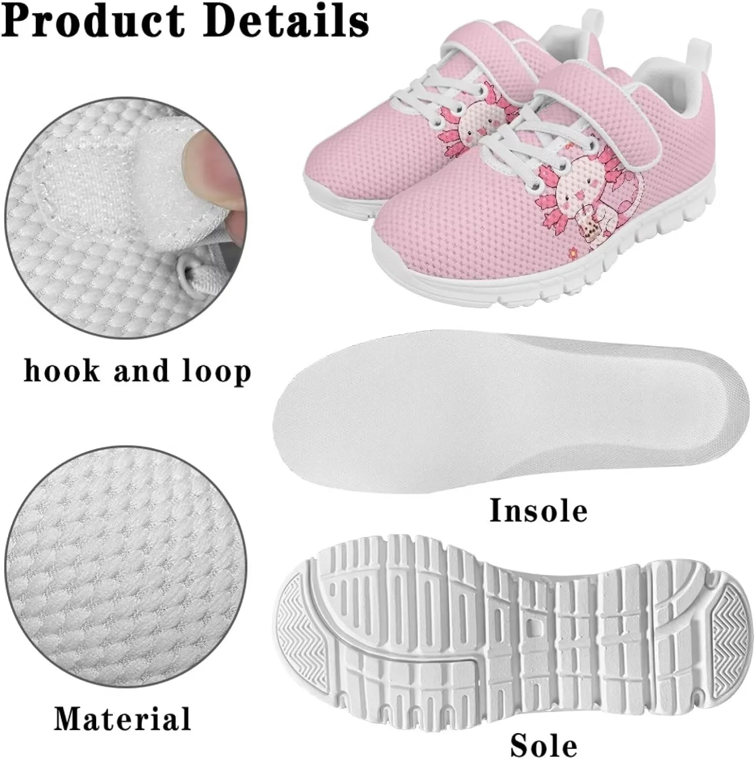 Kids Tennis Gym Shoes Slip On Sneakers Comfy Running Athletic Shoes