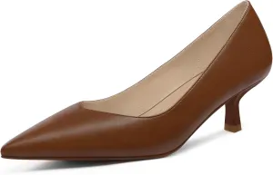Kitten Heels for Women Pumps Pointed Closed Toe Heels 2 in Low Heel Comfy Formal Work Pumps