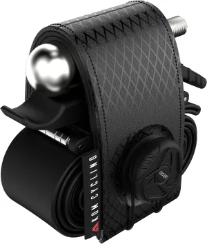 KOM Cycling Mountain Bike Frame Carrier Strap, so You can Carry Your Spare Tube and Puncture Repair Tools with You Everywhere — Most Secure Option on The Market