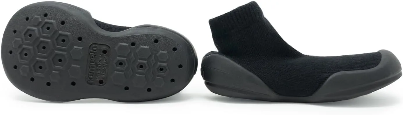Komuello Toddler Boy Shoes, Premium Materials, Breathable, Washable, Non-Slip, Stay-On, Durable, Cotton Socks with Air Pocket Cushion for Indoor and Outdoor - BPA Free Toddler Shoes for Boys