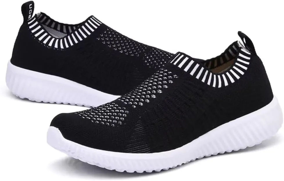konhill Women's Lightweight Walking Shoes Breathable Slip On Tennis Sneakers Casual Mesh Workout Athletic