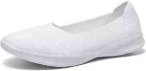 konhill Women's Slip on Loafers - Comfy Walking Tennis Low-Top Ballet Flat Nurse Shoes Casual Sneakers