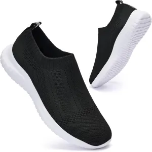 konhill Women's Slip On Sneakers Non Slip Walking Shoes Breathable Mesh Work Casual Lightweight Tennis Workout Shoes