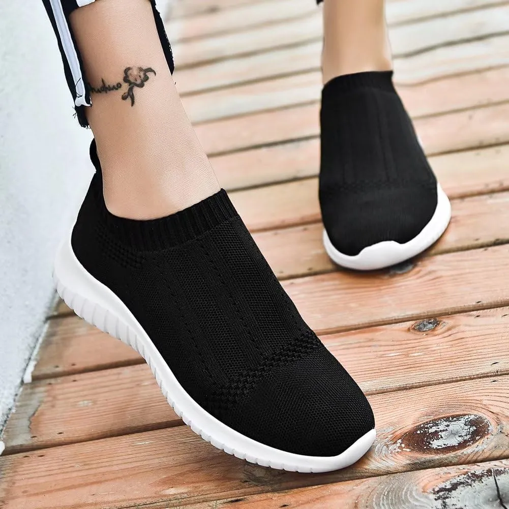 konhill Women's Slip On Sneakers Non Slip Walking Shoes Breathable Mesh Work Casual Lightweight Tennis Workout Shoes