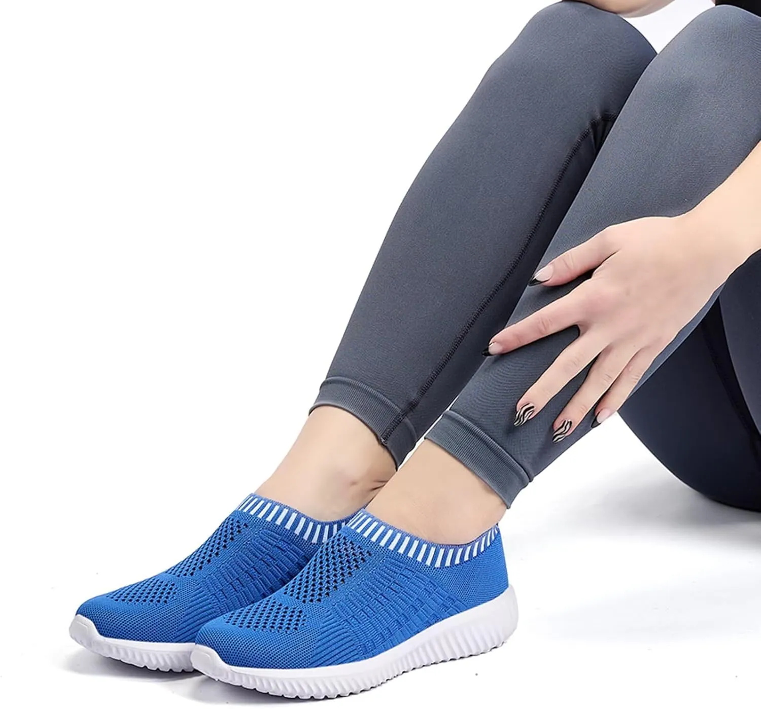 konhill Women's Slip On Walking Shoes Breathable Mesh Sneakers Work Casual Tennis Shoes