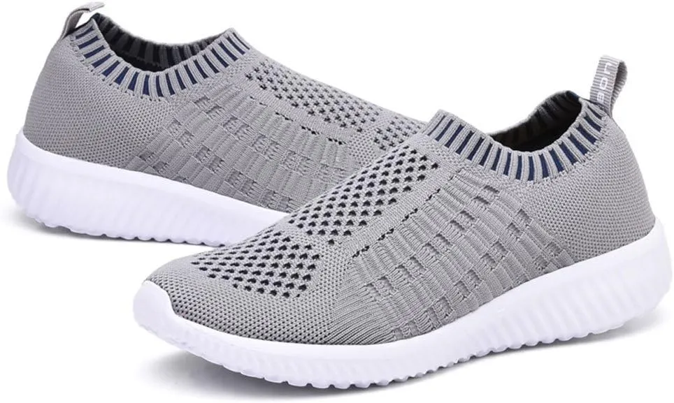 konhill Women's Slip On Walking Shoes Breathable Mesh Sneakers Work Casual Tennis Shoes