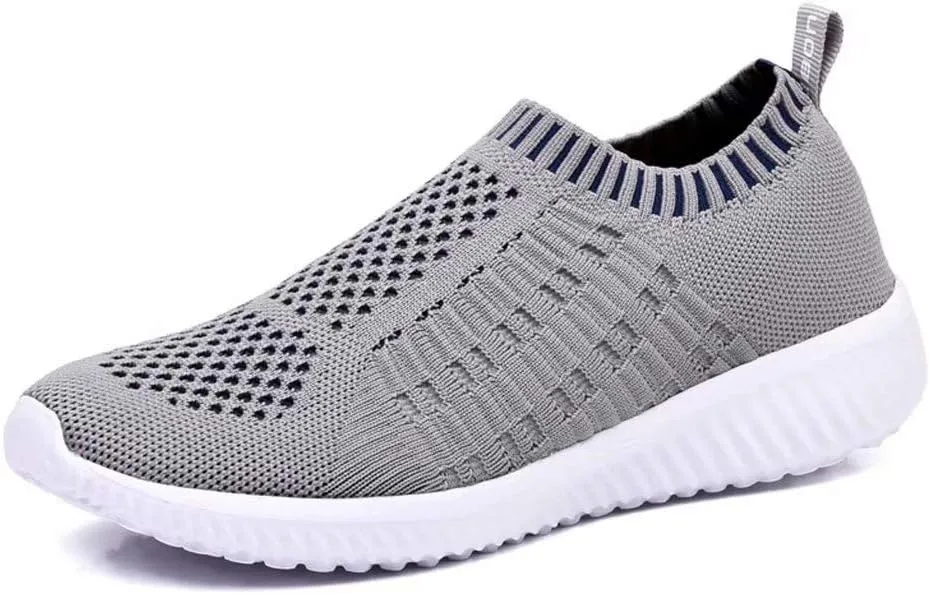 konhill Women's Slip On Walking Shoes Breathable Mesh Sneakers Work Casual Tennis Shoes