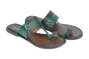 LADIES FLAT LEATHER CHAPPAL 999526