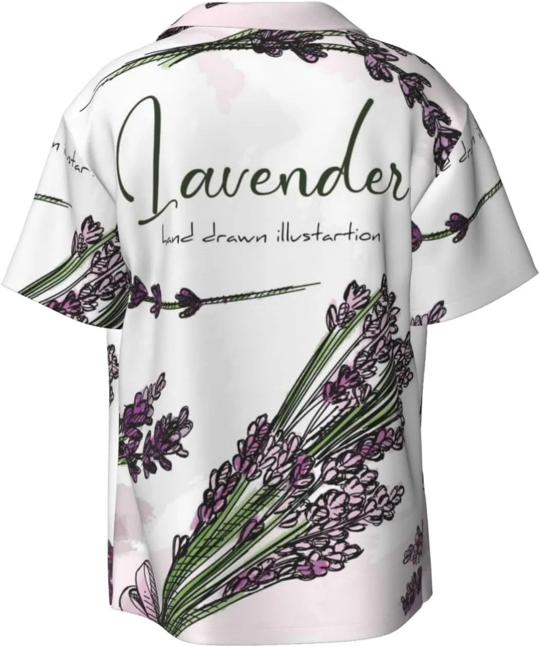 Lavender Herbs and Plants for Wrinkle Moisture-Wicking Eco Fabric Modern Slim Fit for Casual Office