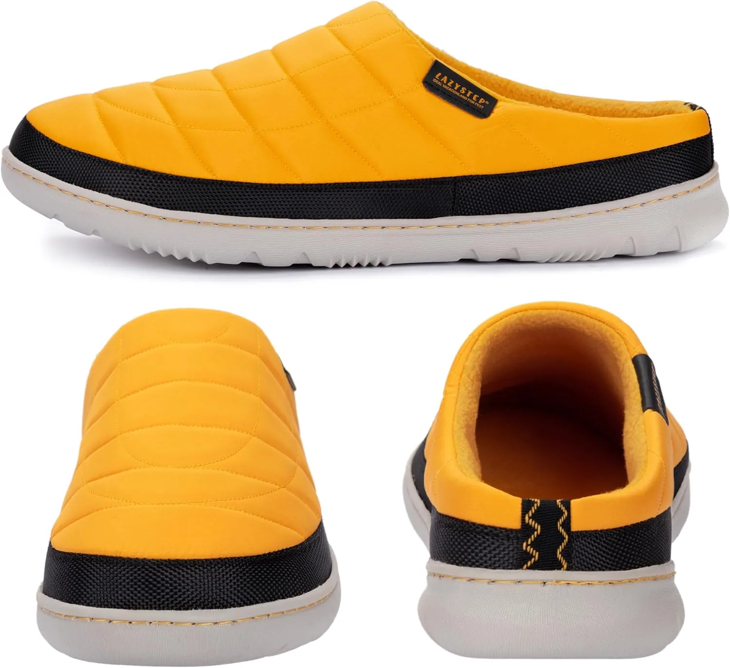 LazyStep Men's Slip on Slippers Indoor Outdoor House Shoes Memory Foam Clogs for Men