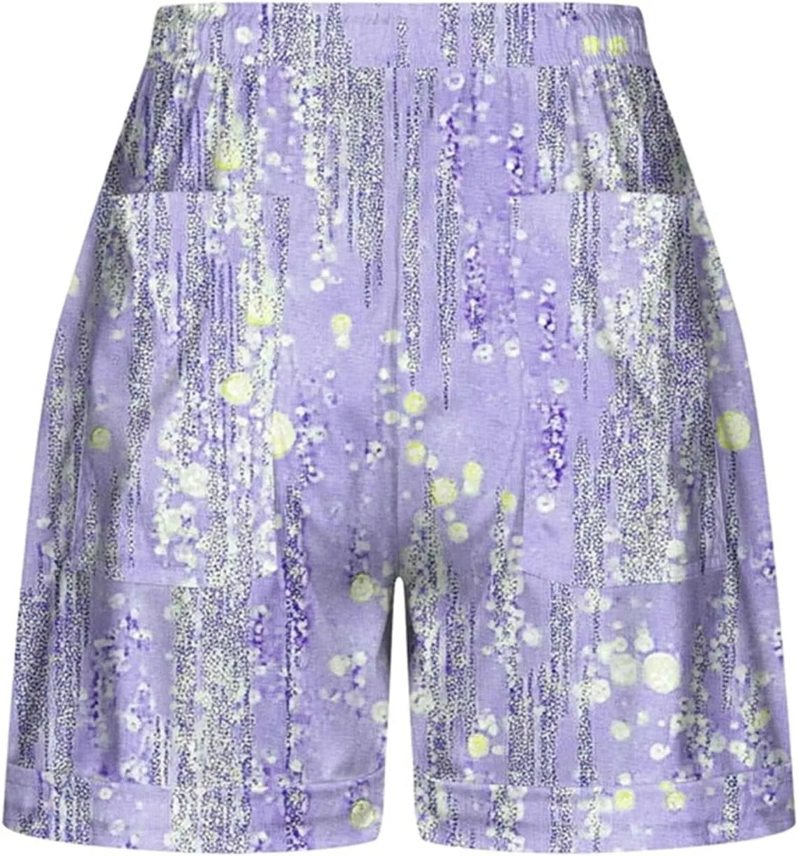 Lightweight Summer Shorts for Women Trendy Baggy Casual Beach Vacation Drawstring Print Mini Shorts with Pockets