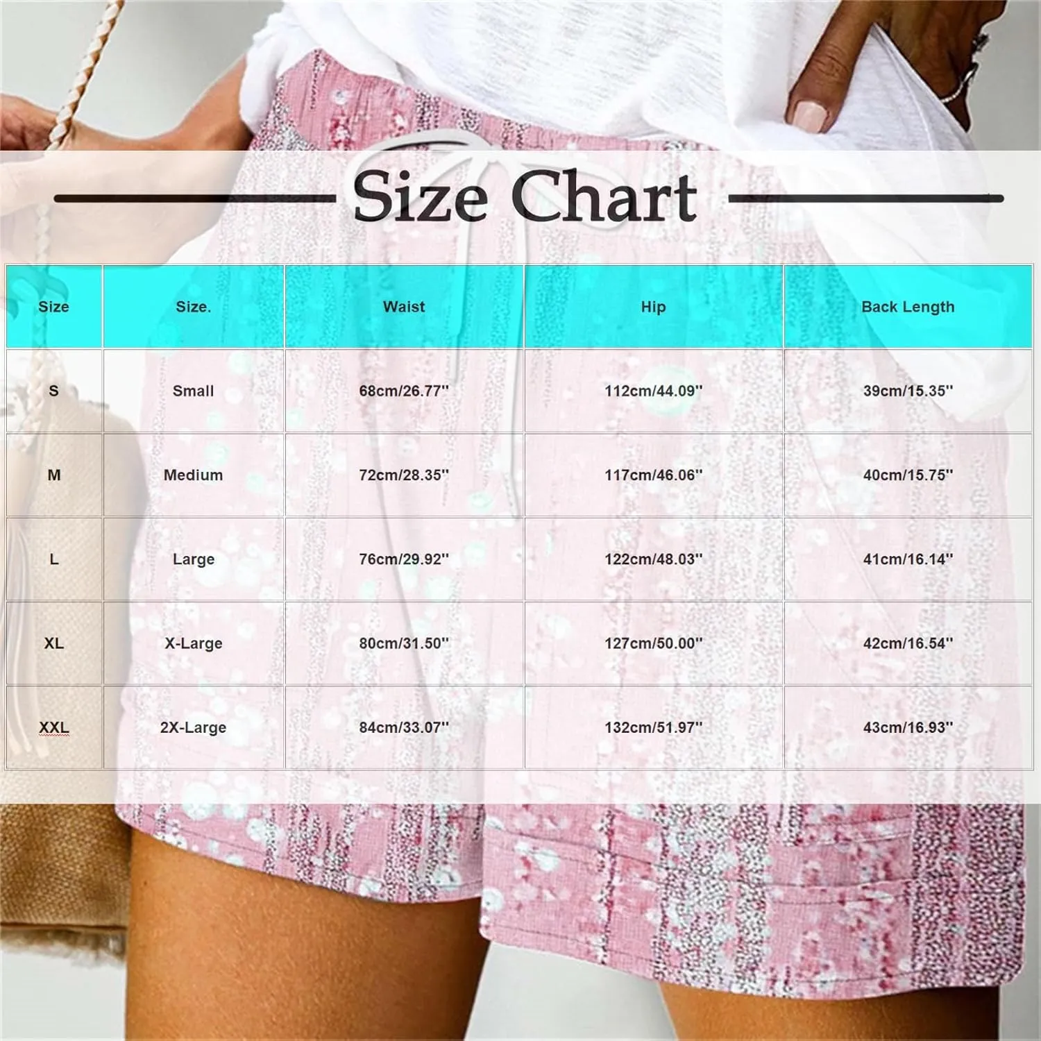 Lightweight Summer Shorts for Women Trendy Baggy Casual Beach Vacation Drawstring Print Mini Shorts with Pockets