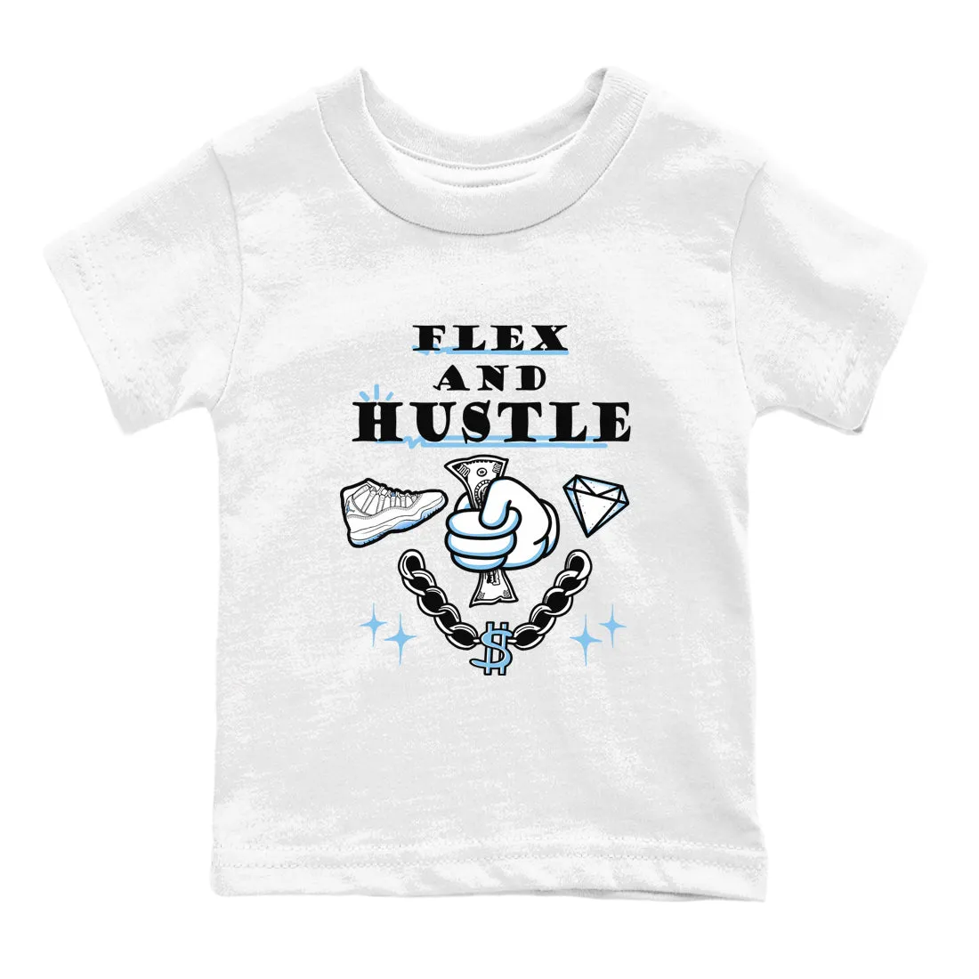 Limited edition 11 Hustle Blue Air Kids - Flex Tees Legend Express international shipping Jordan Sneaker And SNRT