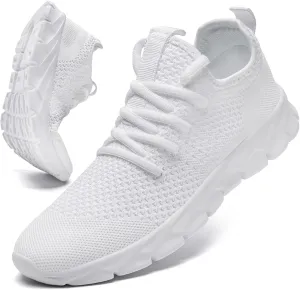 Linenghs Womens Tennis Shoes Running Sneakers Lightweight Breathable Gym Workout Fashion Sport Mesh Slip On Walking Shoes