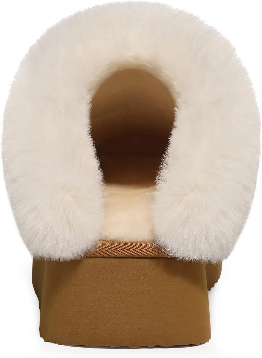 Litfun Fuzzy Platform Slippers for Women Comfy Winter House Shoes with Memory Foam Indoor Outdoor