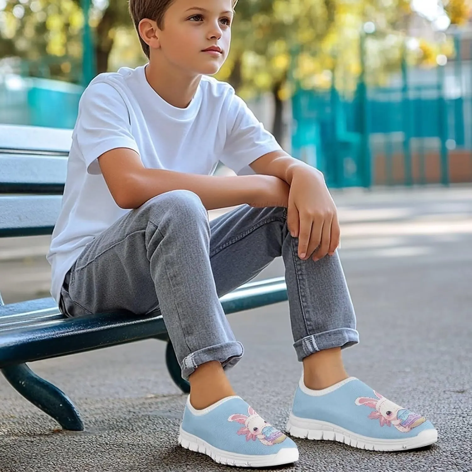 Little Kids/Big Kids Slip On Shoes Cute Tennis Shoes for Girls Fashion Casual Gym Sneakers