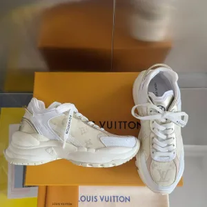 Long-lasting White Run Light Fabric Monogram Jacquard Vuitton Louis Beige Fast international delivery Mix 55 Sneaker 55mm