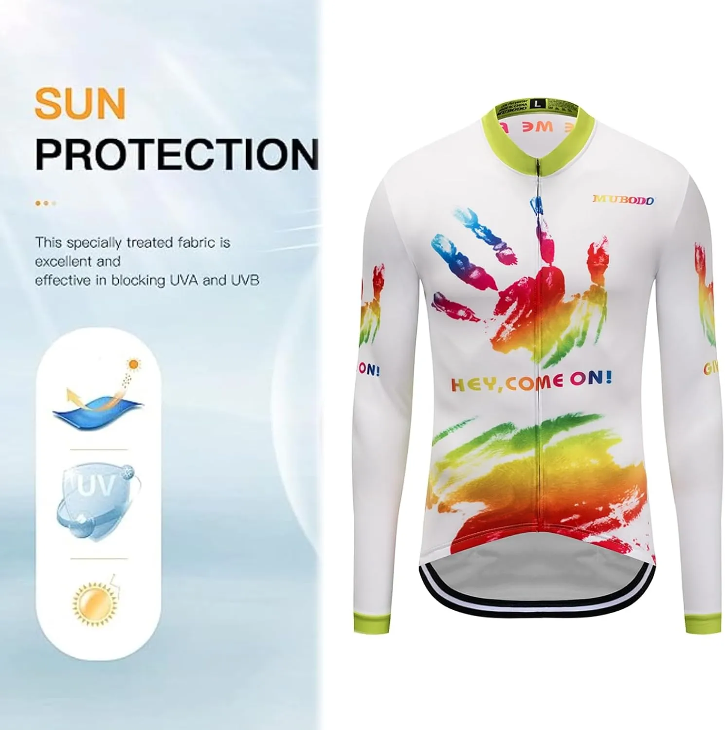 Long Sleeve Cycling Jersey For Men & Women,Breathable Sunsreen Thin Road Bike Shirt Quick Dry Bicycle Clothing