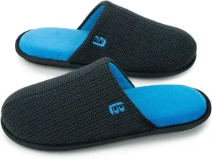 LongBay Mens House Slippers Comfy Knit Scuff Lightweight Memory Foam Slip On Bedroom Shoes for Indoor Outdoor Travel