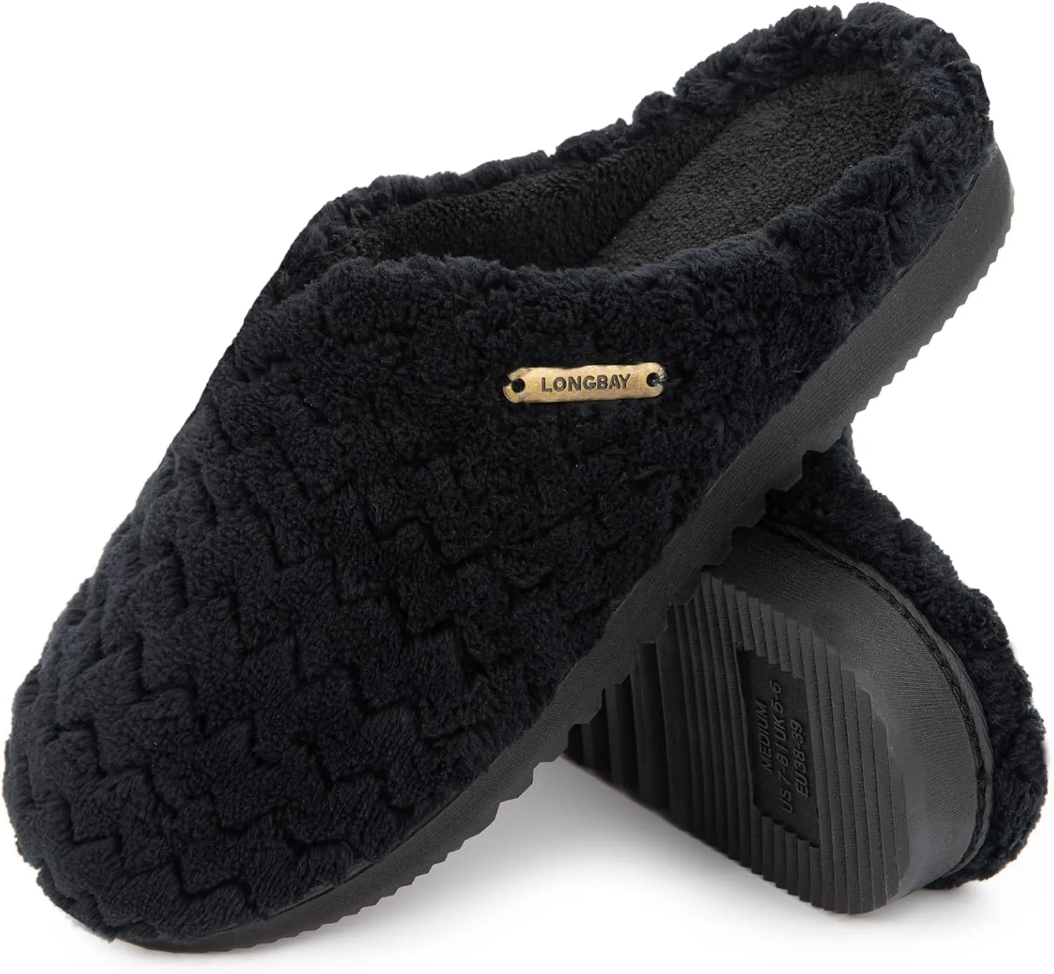 LongBay Women's Slip-On House Slippers Comfy Memory Foam Bedroom Shoes