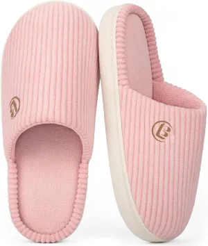 LongBay Women's Slippers Soft Comfy Memory Foam Slip-On Indoor House Shoes with Non-Slip Sole