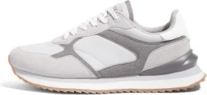 LUCKY STEP Women's Platform Fashion Sneakers Suede Colorful Colorblock Stylish Retro Casual Neutral Tennis Running Footwear Walking Shoes